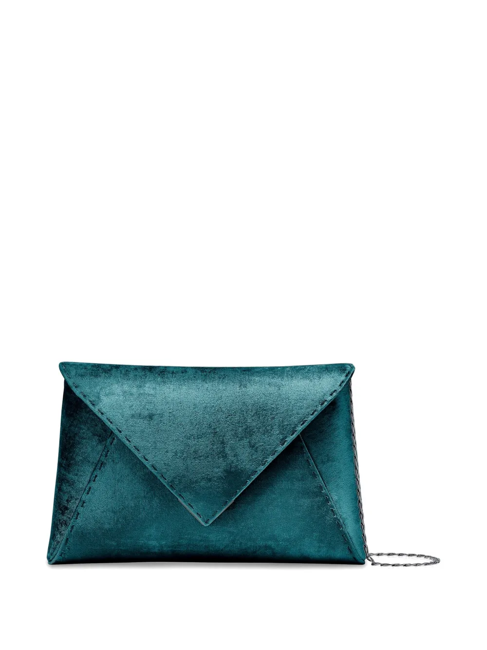 Tyler Ellis Lee Pouchet fluwelen clutch met geplette afwerking Groen