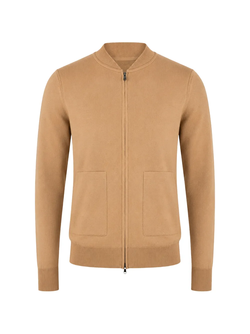 Filippo De Laurentiis zip-up knitted bomber jacket - Marrone