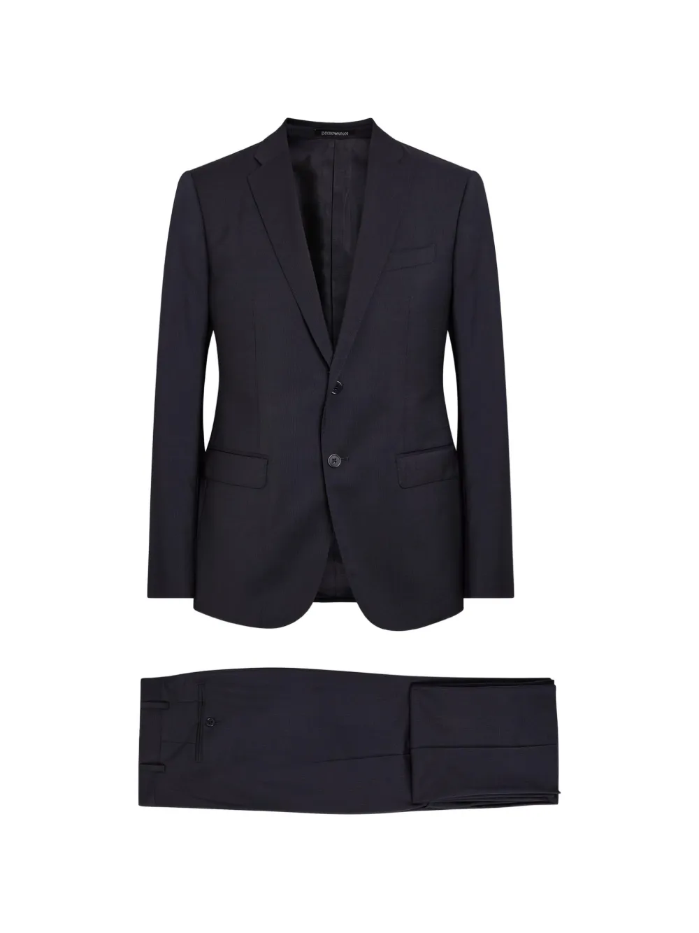 Emporio Armani single-breasted notched-lapels suit - Blu