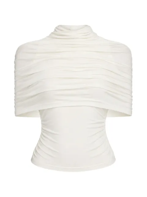 LAPOINTE ruched-design mock-neck top