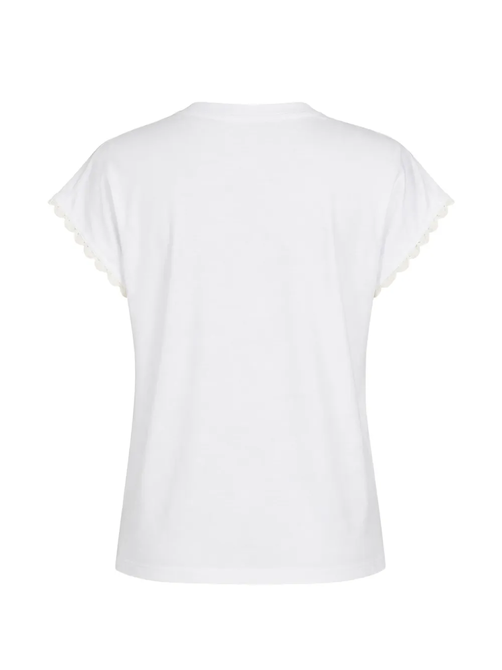 FRAME T-shirt met gehaakte afwerking Wit