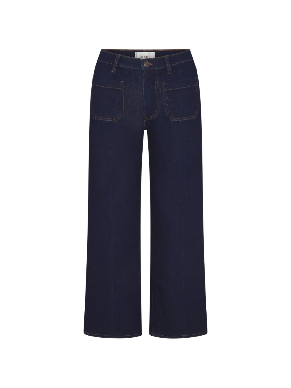 FRAME patch-pocket wide-leg jeans - Blu