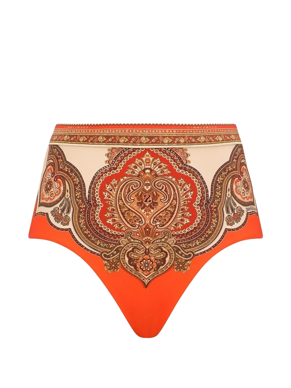 ZIMMERMANN Mahon paisley-print bikini bottom - Orange