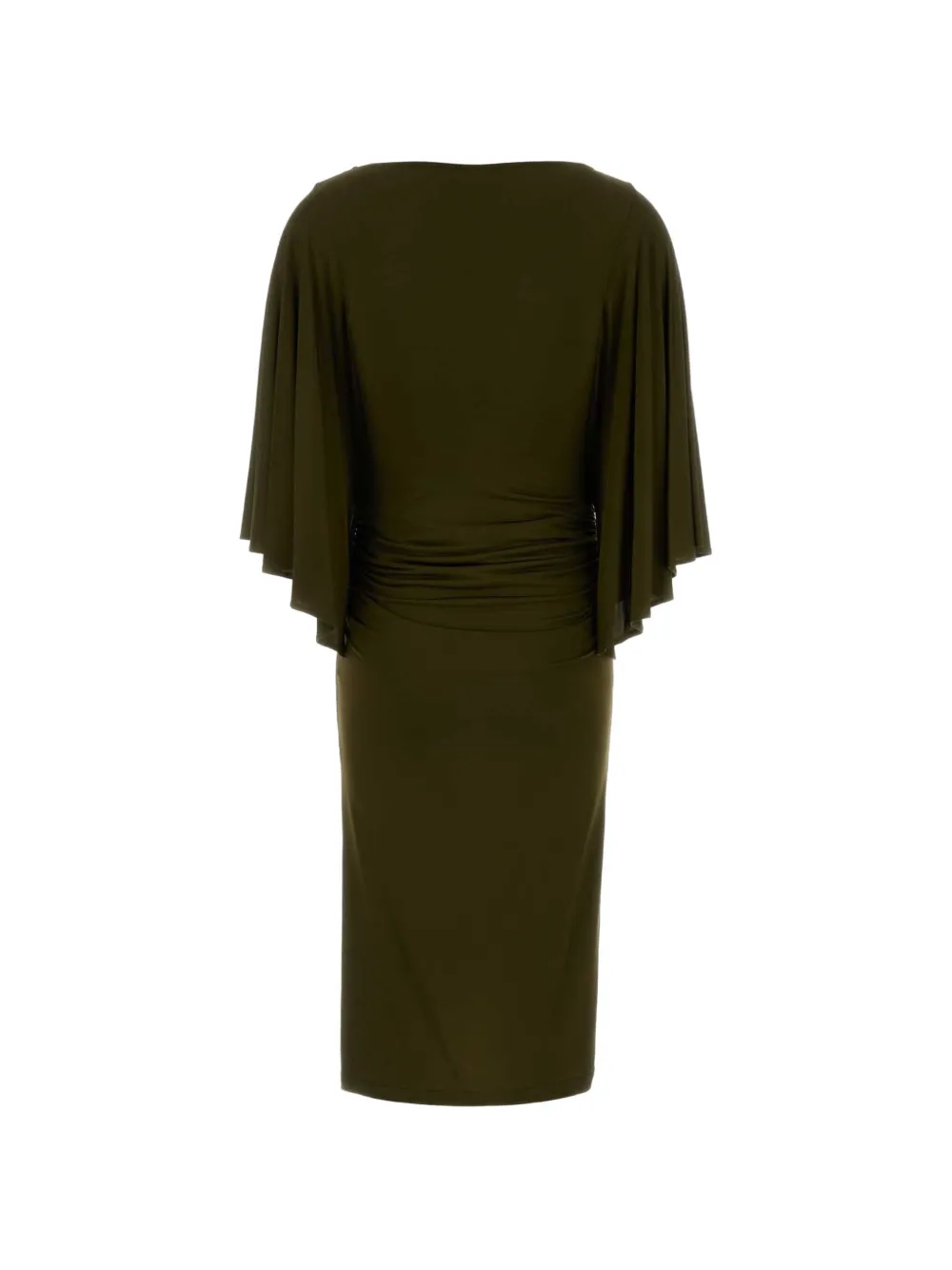 Blumarine midi-jurk met capemouwen en rosetdetail Groen