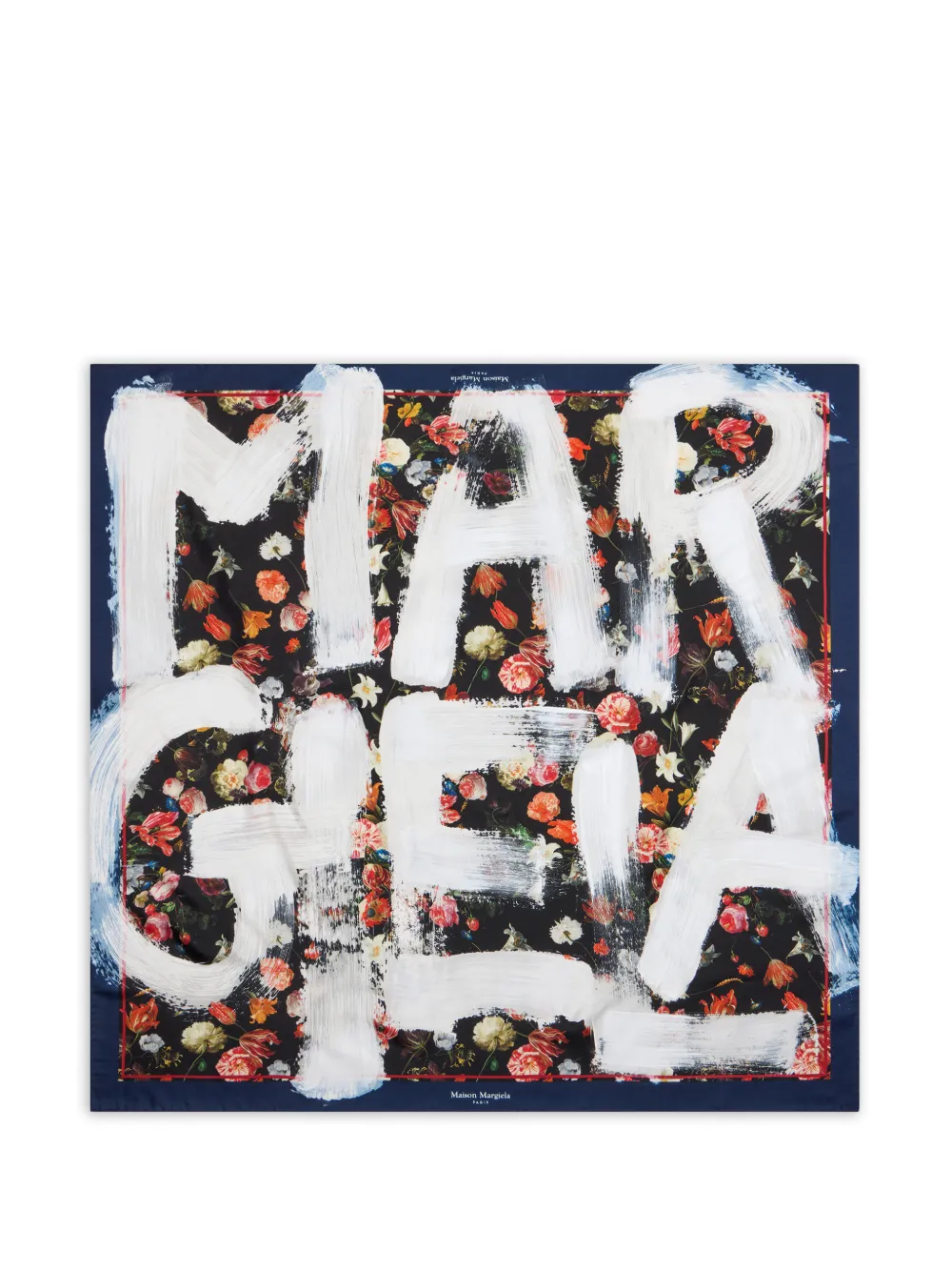 Maison Margiela printed silk scarf - Nero