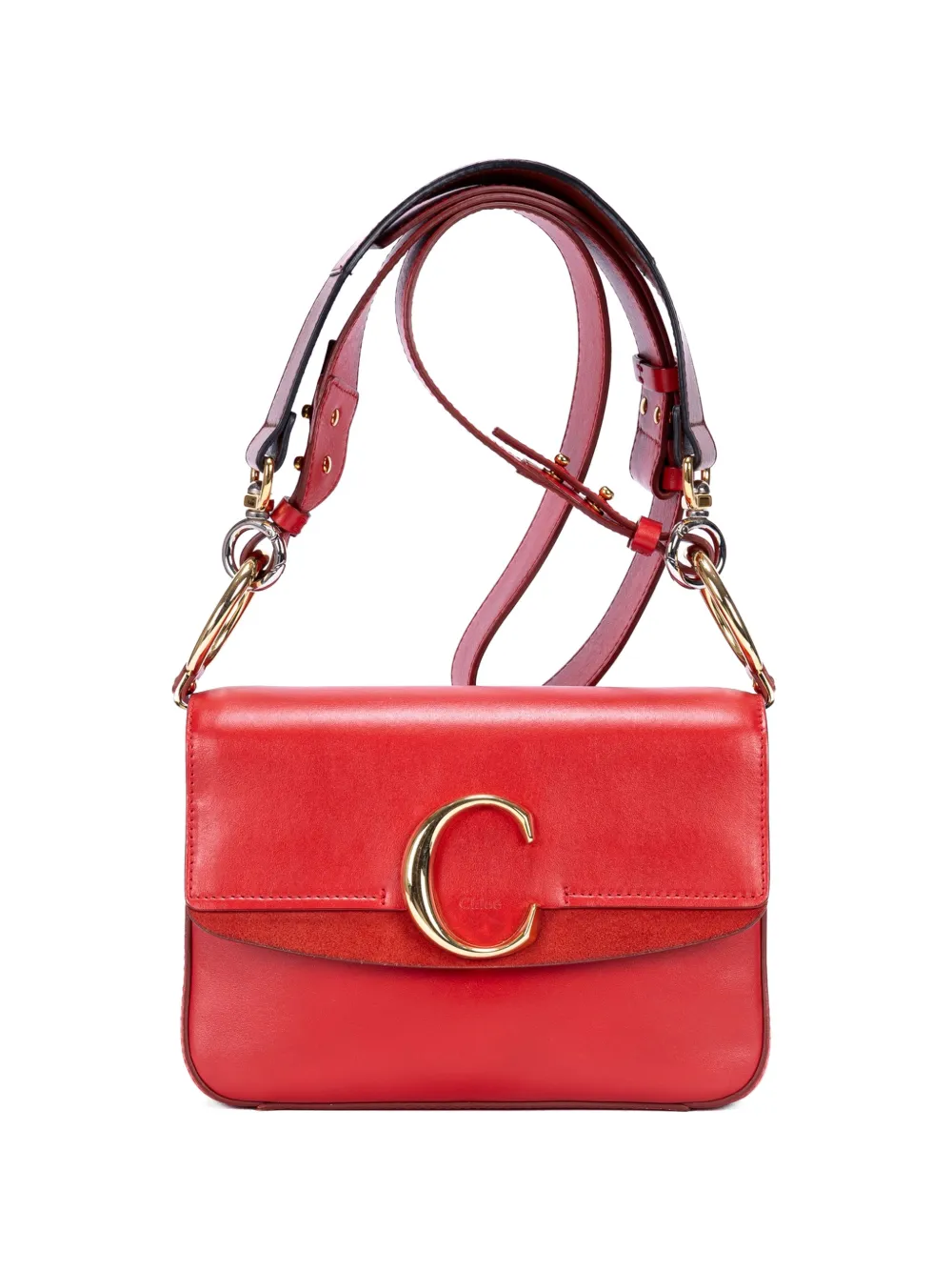 Chloé Pre-Owned C Medium shoulder bag - Rosso