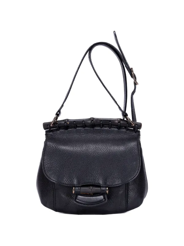 GUCCI バンブー ショルダーバッグ ブラック Gucci Pre-Owned バンブー ヌーボー ショルダーバッグ | ブラック