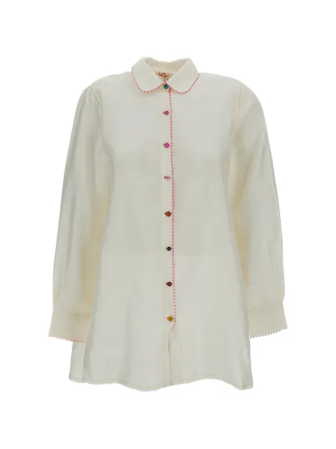 Pero French knot silk shirt