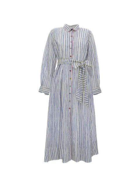 Pero striped silk shirt maxi dress