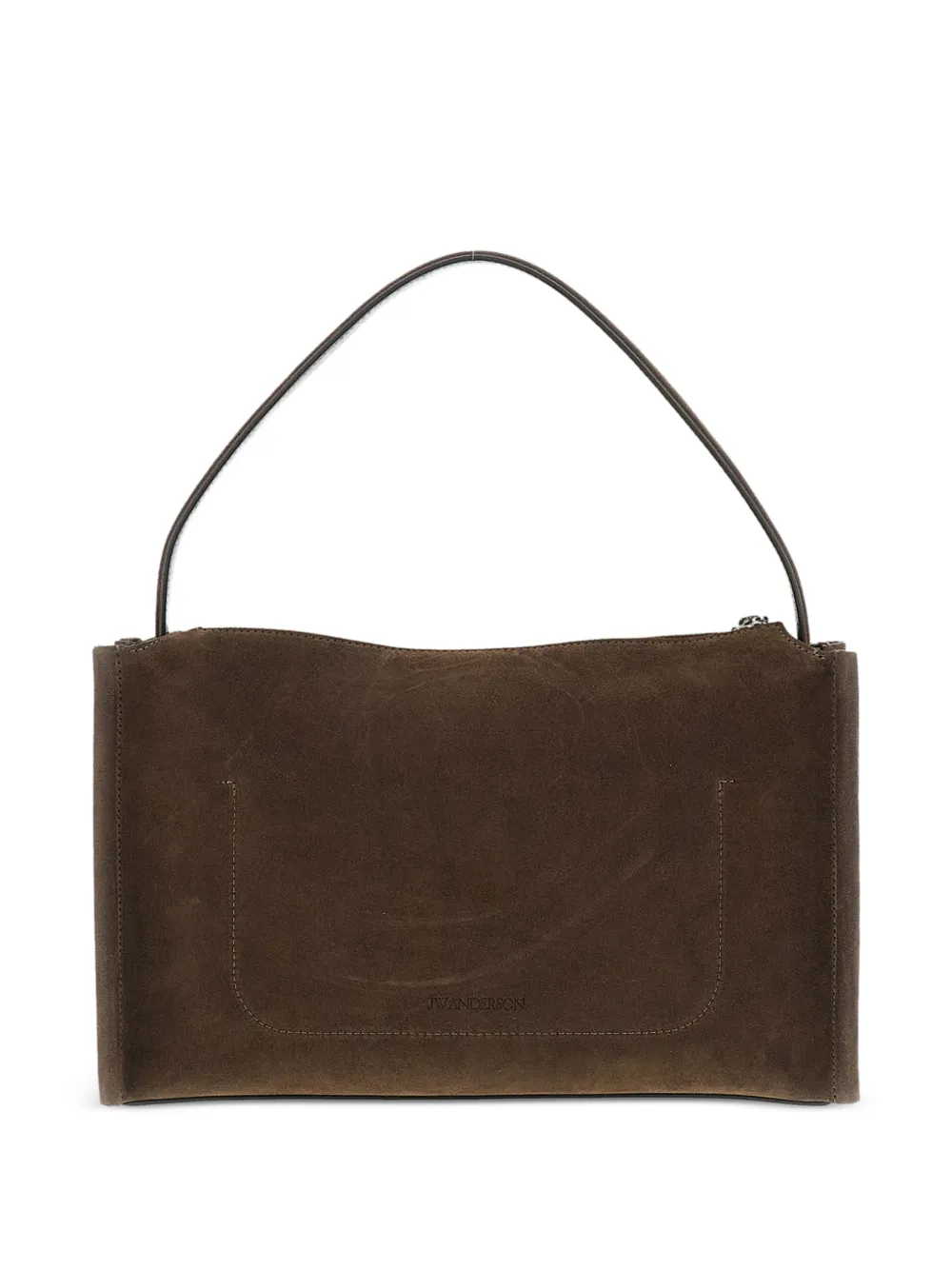 JW Anderson medium Loafer suede shoulder bag Bruin