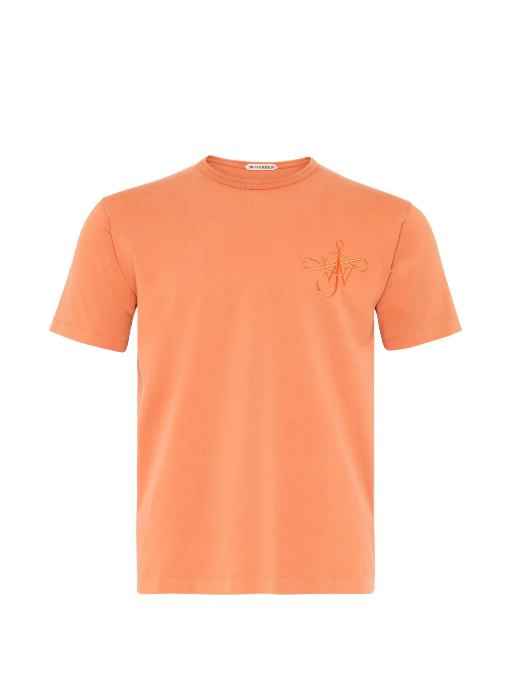 JW Anderson T-shirt con ricamo Ribbon Anchor - Arancione