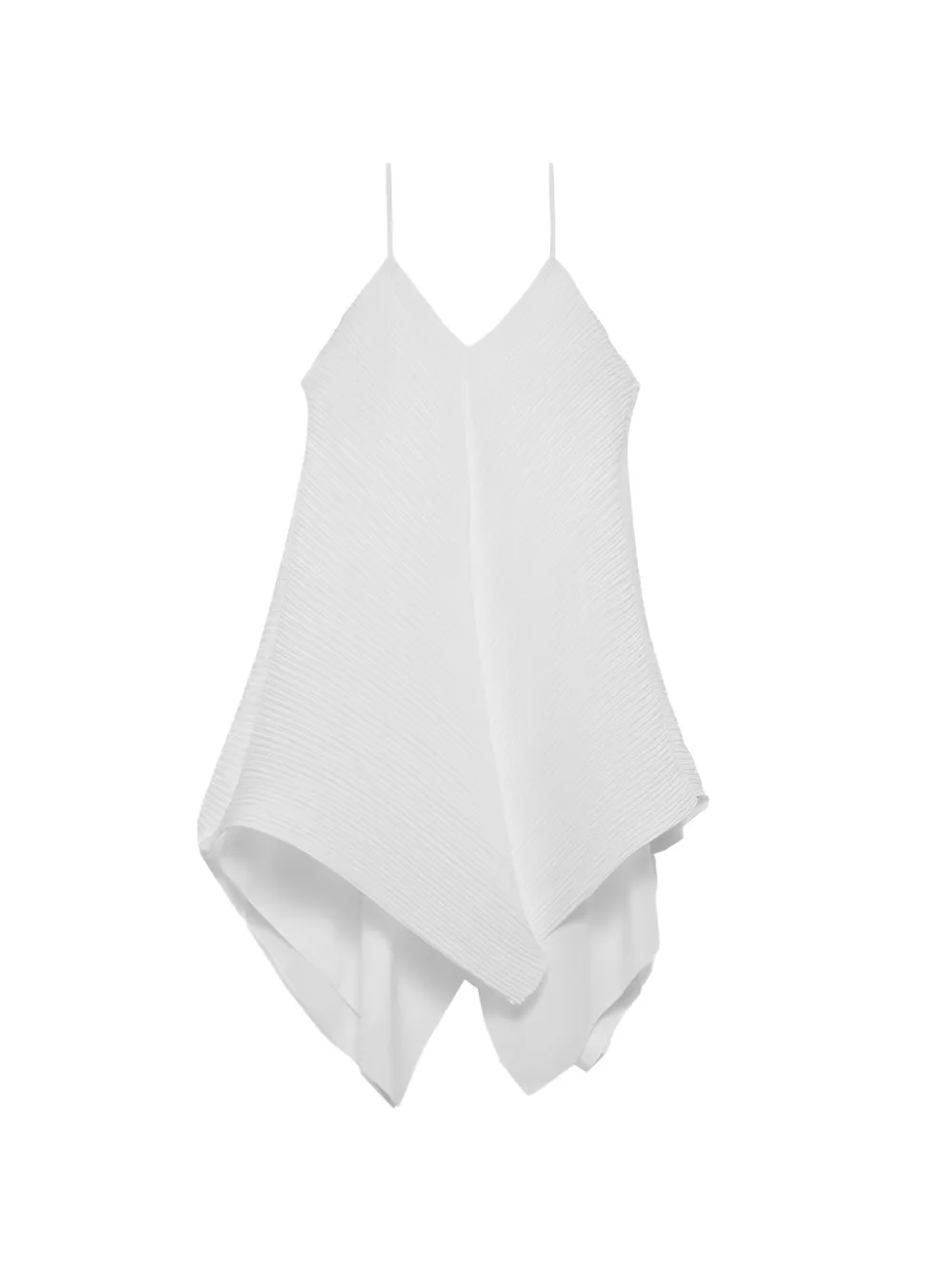 JW Anderson pleated handkerchief-hem blouse - Bianco