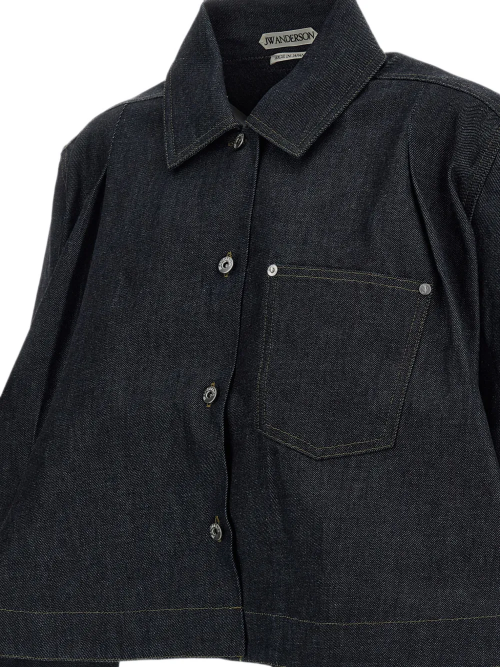 JW Anderson Denim blouse met geplooide mouwen Blauw