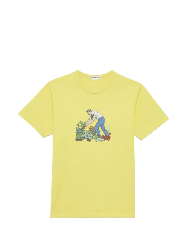 JW Anderson Gardener graphic-print T-shirt | Yellow | FARFETCH