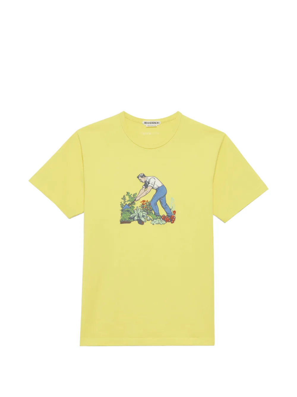 JW Anderson Gardener T-shirt met grafische print Geel