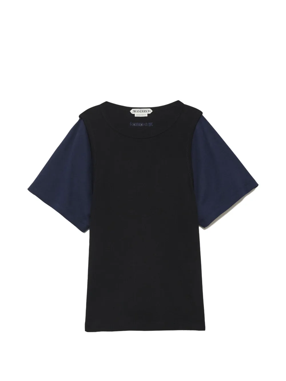 JW Anderson T-shirt color-block - Nero