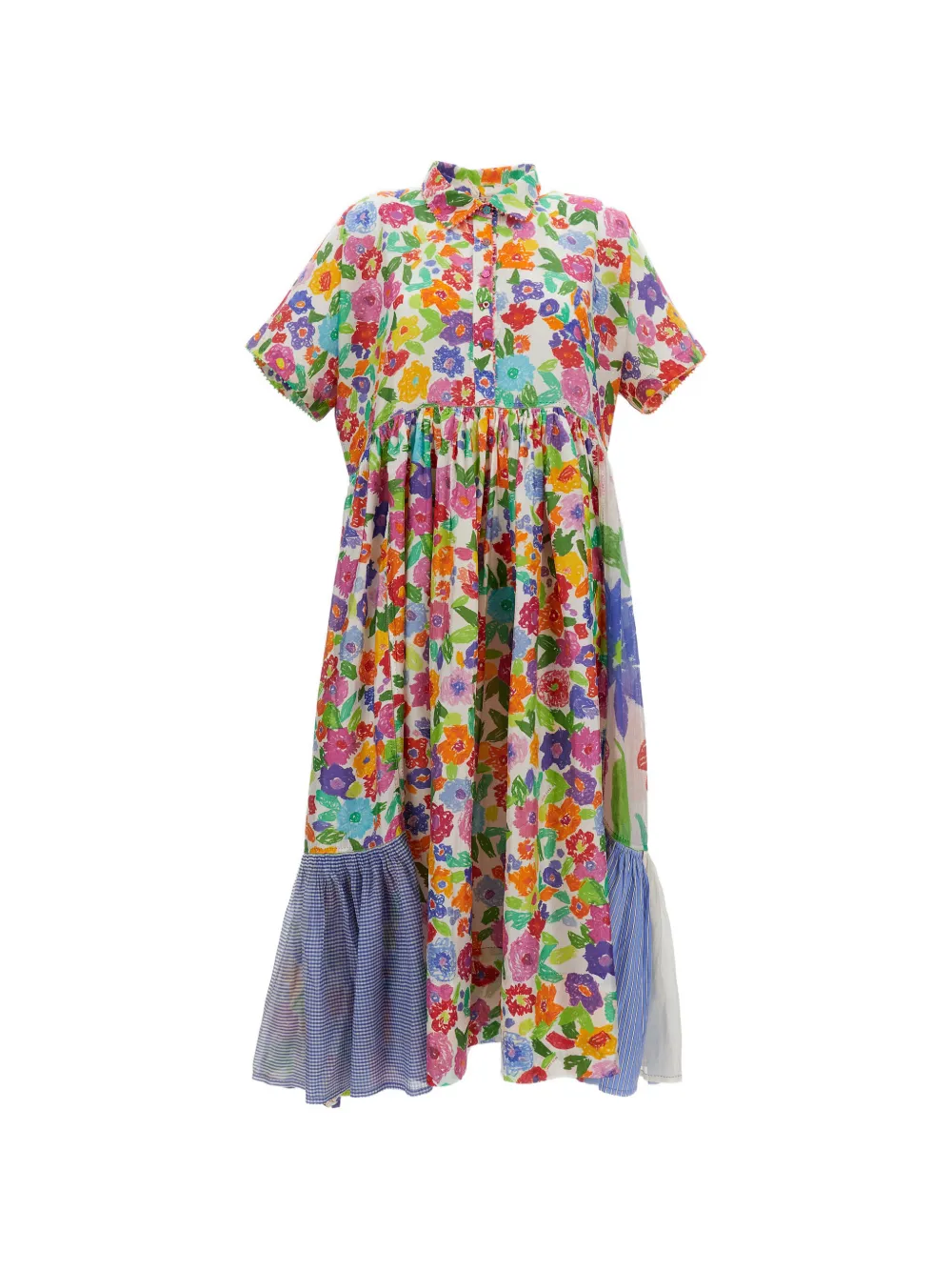 Pero floral-print cotton-silk maxi dress - Weiß
