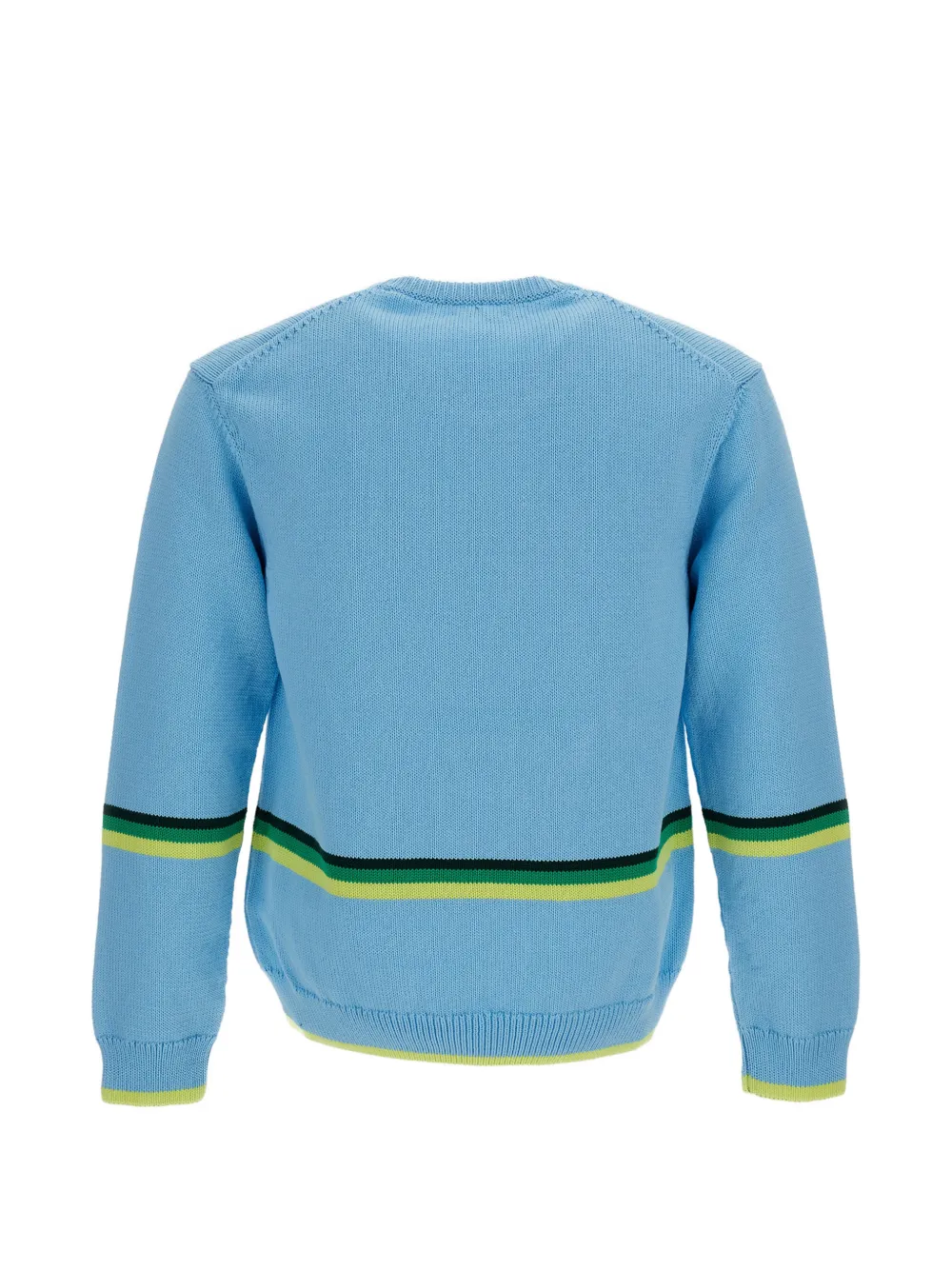 JW Anderson Gestreepte trui met auto-intarsia Blauw