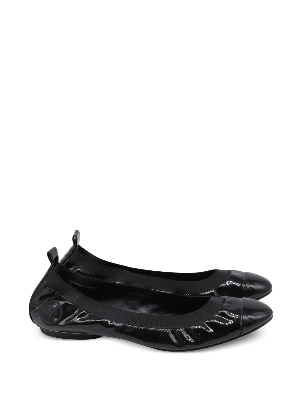 CHANEL Pre-Owned CC cap-toe ballet flats - Schwarz