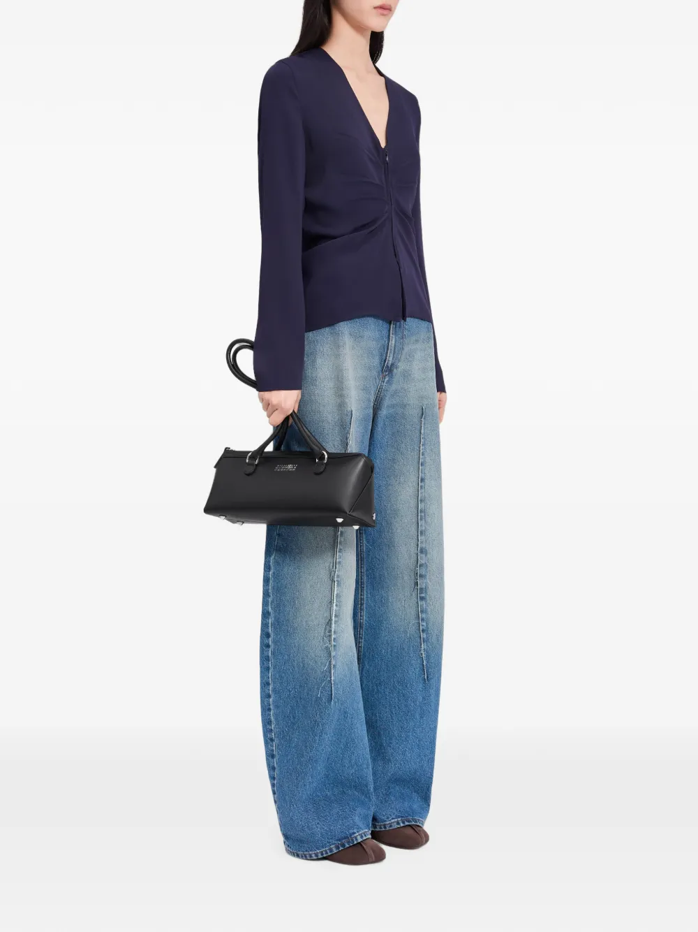 MM6 Maison Margiela Gesmockte top Blauw