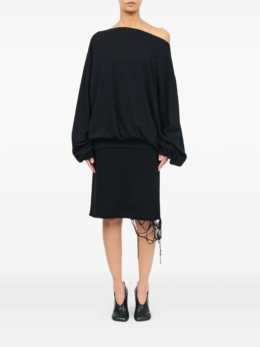 MM6 Maison Margiela Asymmetrische top Zwart
