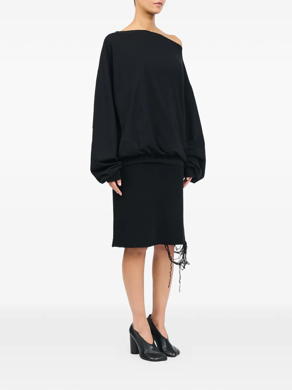 MM6 Maison Margiela Asymmetrische top Zwart