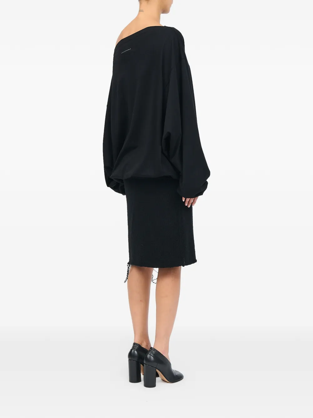MM6 Maison Margiela Asymmetrische top Zwart