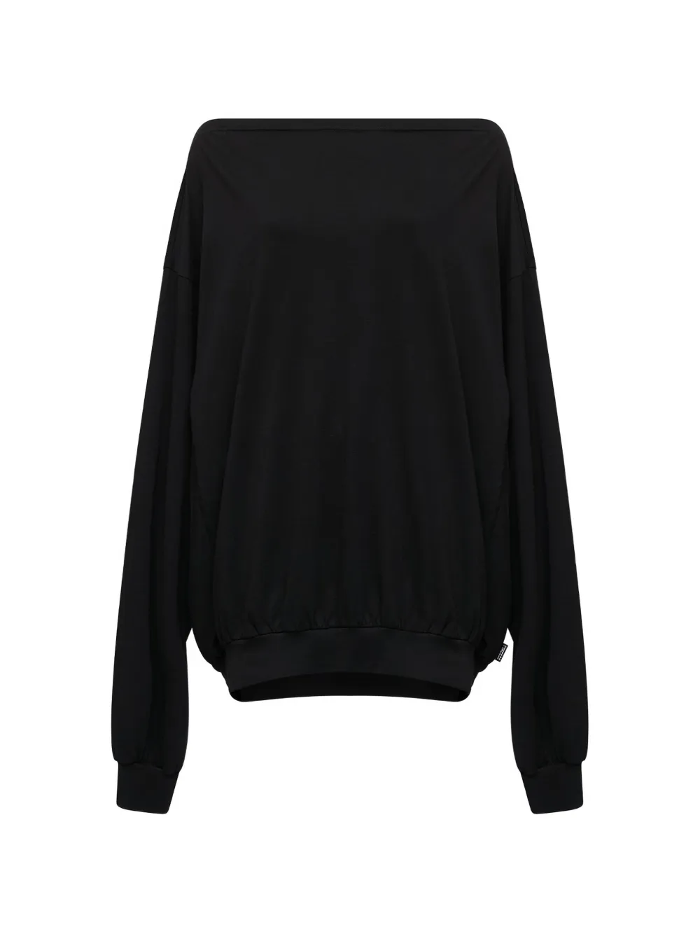 MM6 Maison Margiela long-sleeved asymmetric top - Nero