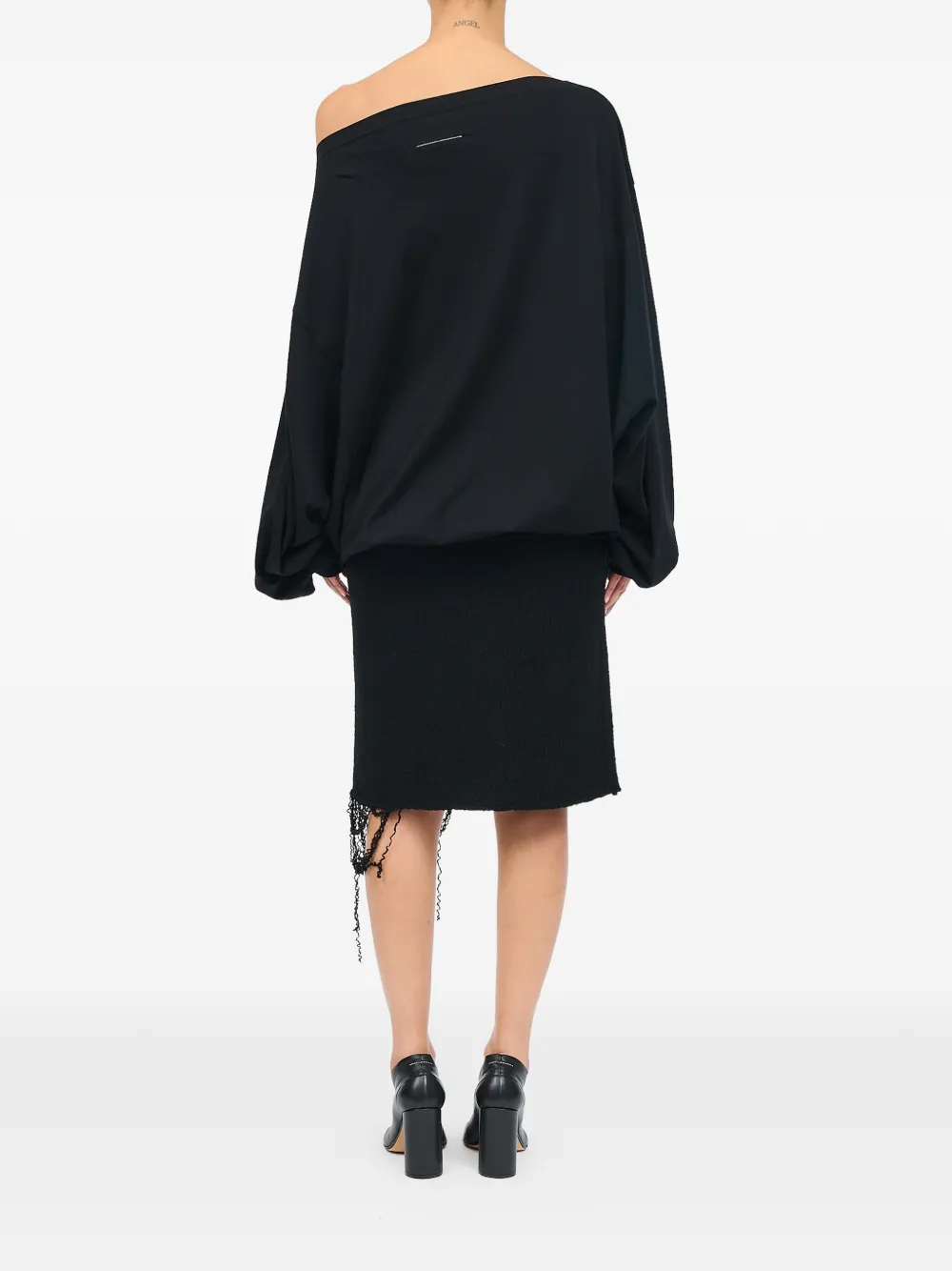 MM6 Maison Margiela Asymmetrische top Zwart