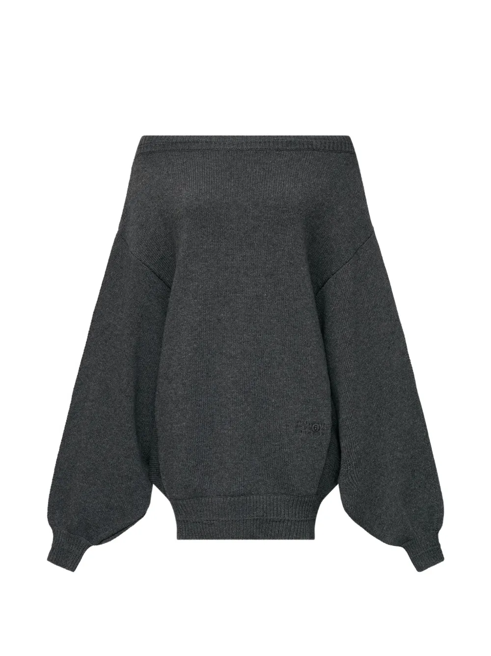 MM6 Maison Margiela merino wool knitted dress - Grau