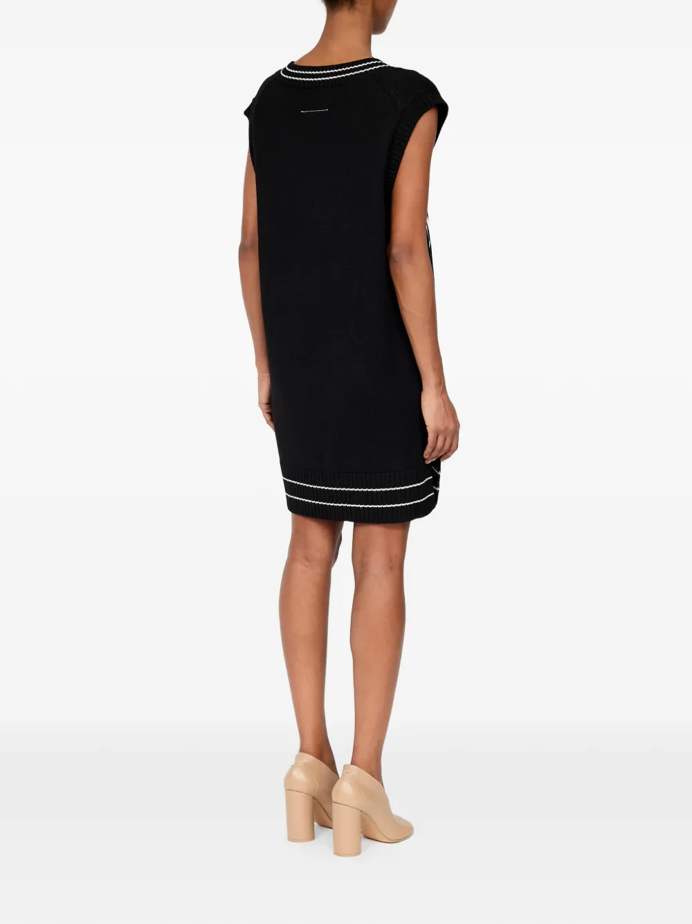 MM6 Maison Margiela Gebreide jurk Zwart