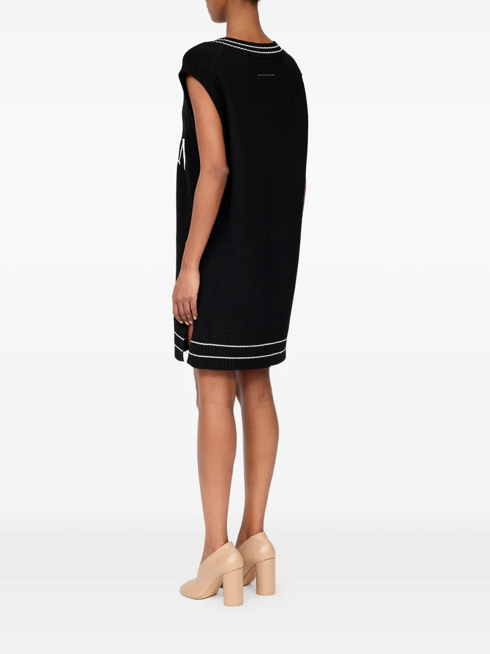 MM6 Maison Margiela Gebreide jurk Zwart