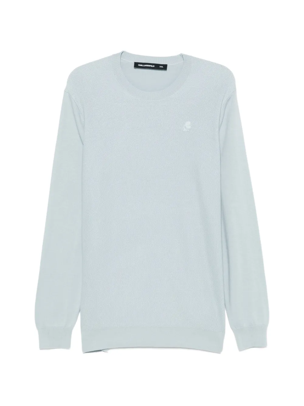 Karl Lagerfeld logo-embroidery sweater - Blau