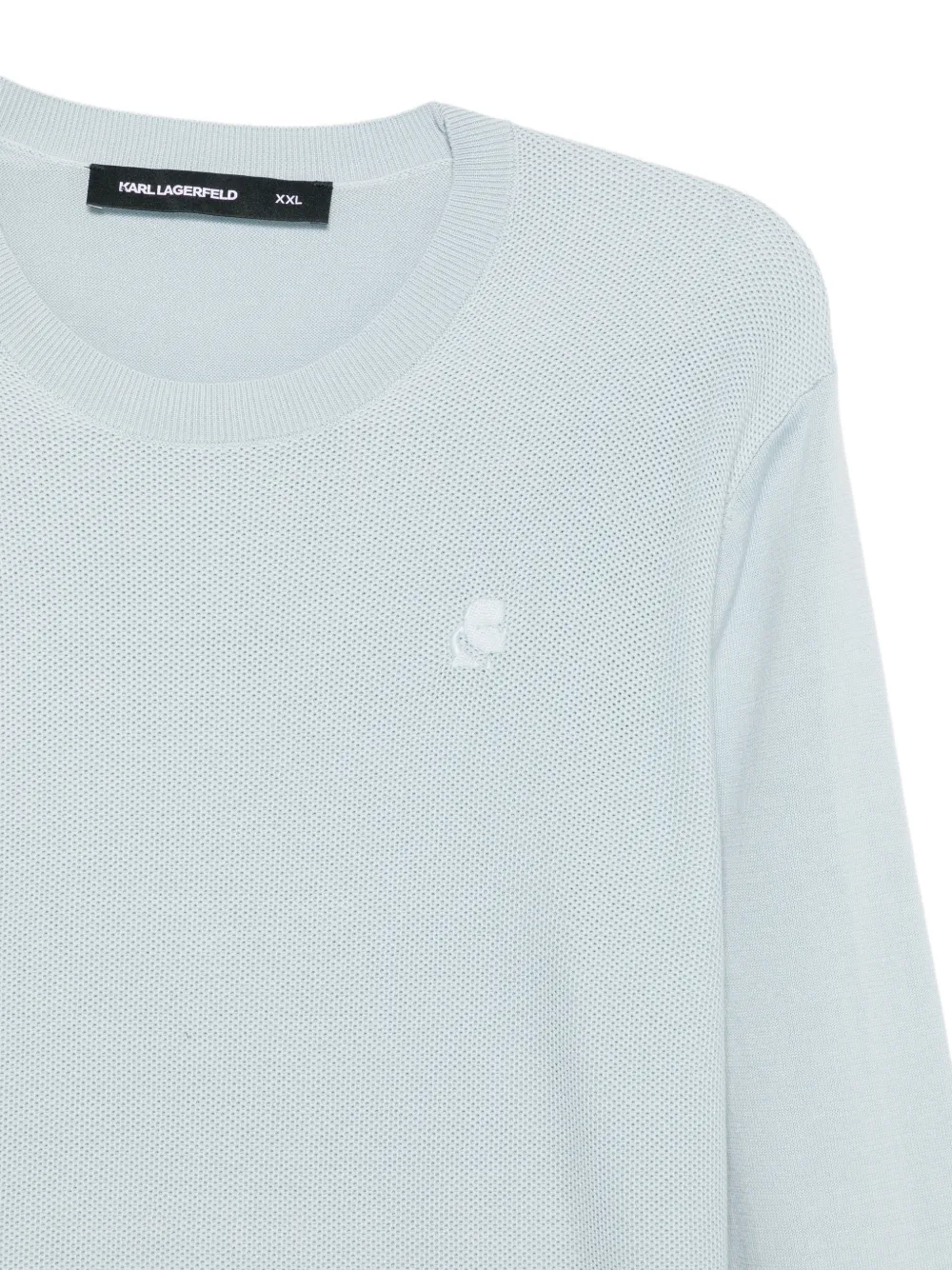 Karl Lagerfeld Trui met geborduurd logo Blauw