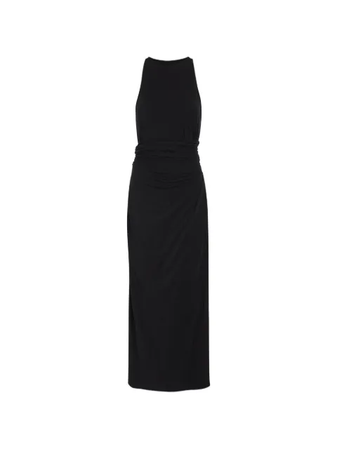 Another Tomorrow ruched-waist sleeveless midi dress