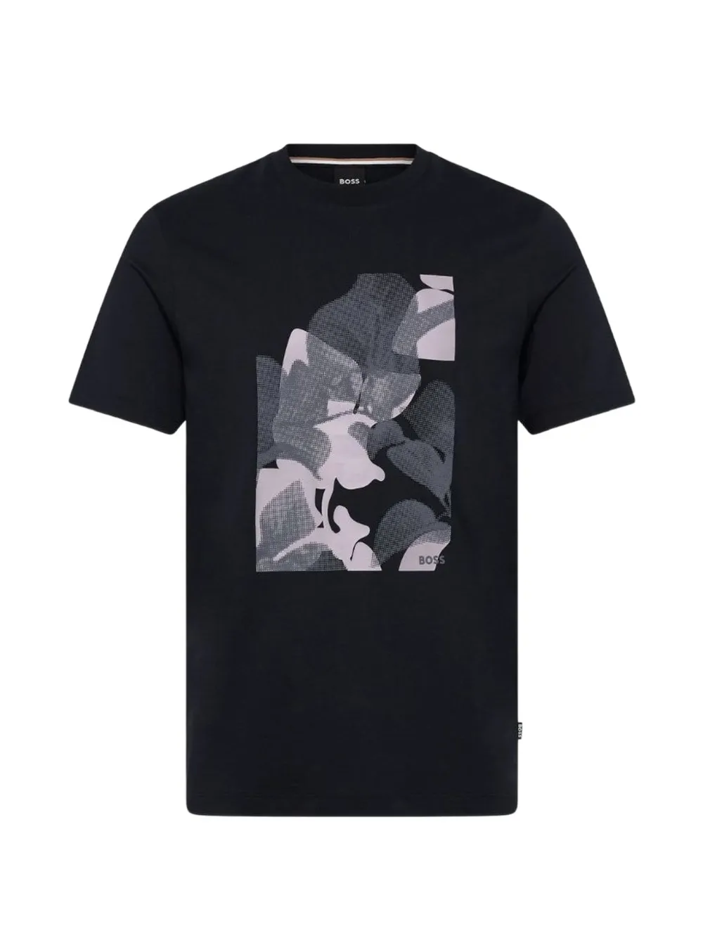 Hugo Boss Graphic-print Crew-neck T-shirt In Black