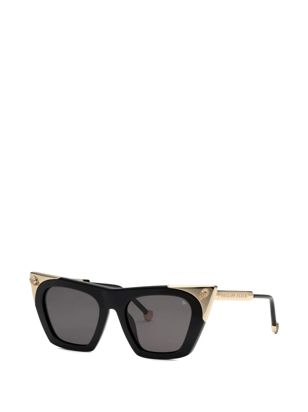Philipp Plein Eyewear Skull-embellished Cat-eye Sunglasses In Black