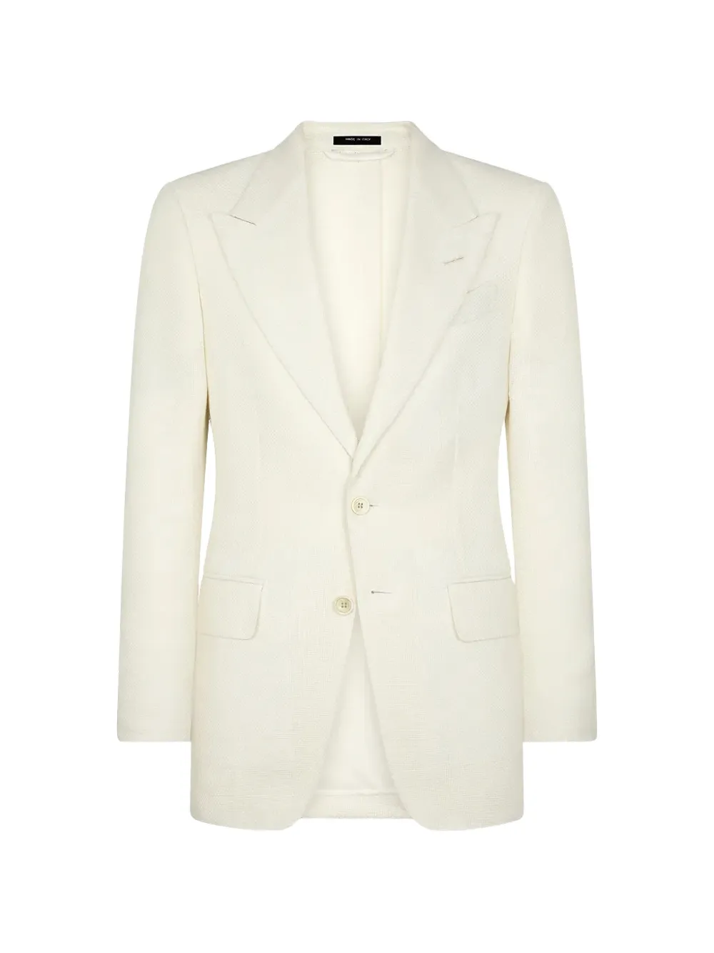TOM FORD peak-lapel textured jacket - Bianco
