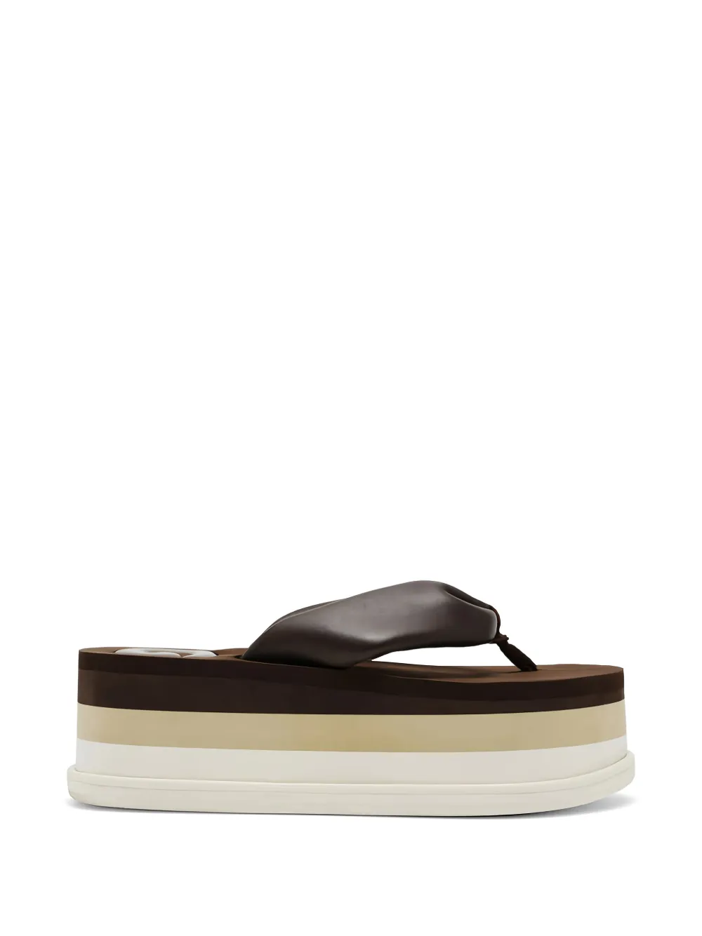Cult Gaia padded flatform flip flops - Braun