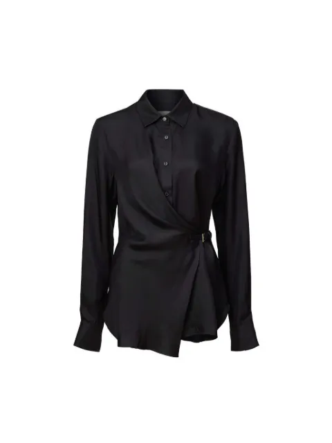 VIKTORIA & WOODS Hercules draped buckle-detail shirt