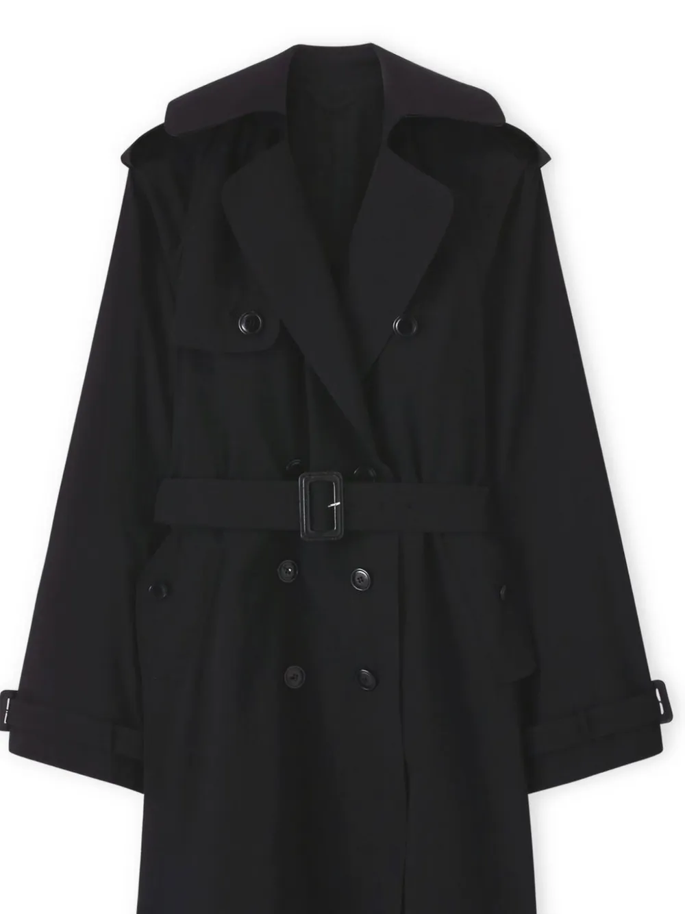 Ermanno Scervino ベルテッド ダブルトレンチコート | ブラック 