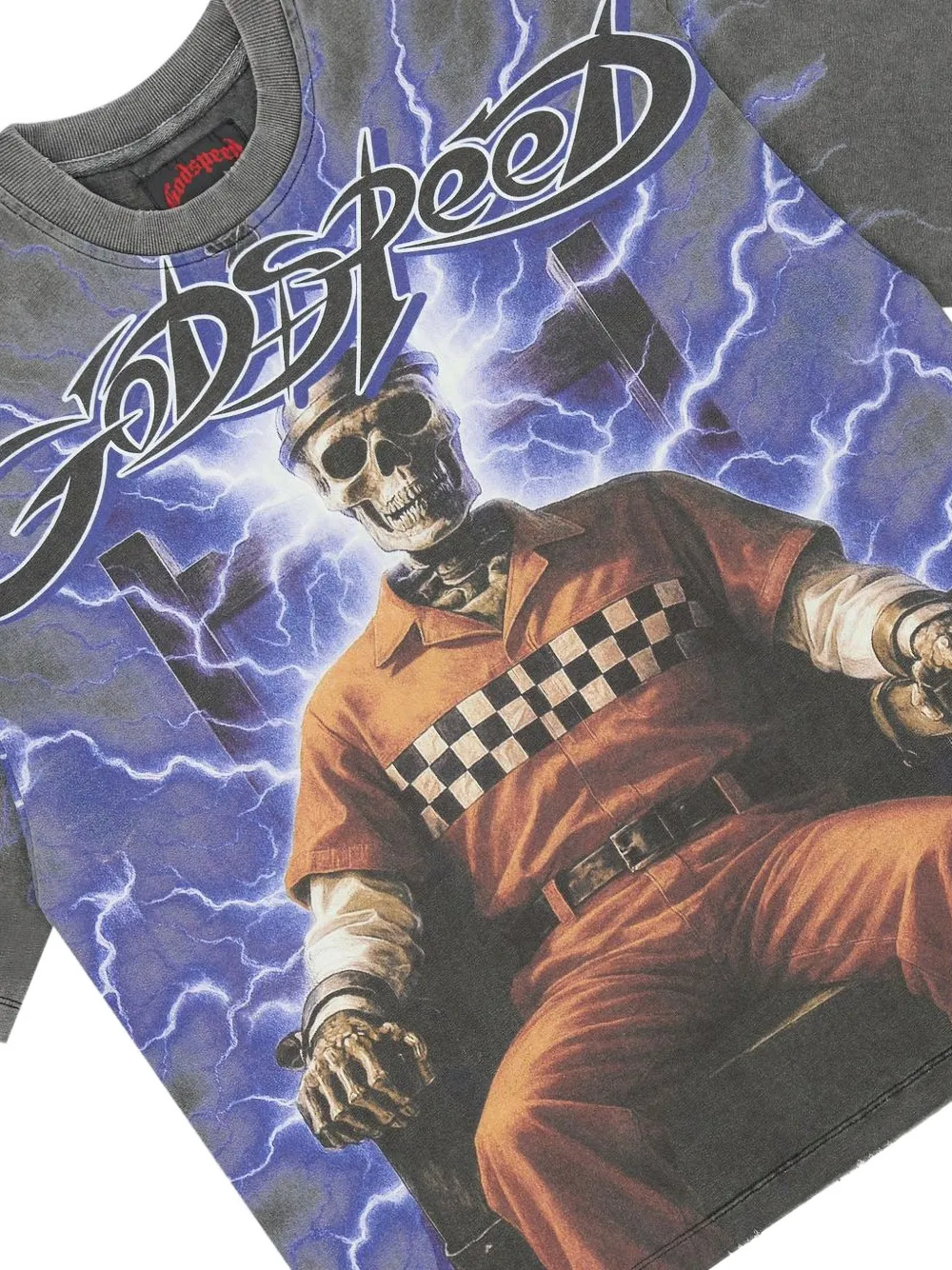 GODSPEED Culture Shock T-shirt met grafische print Grijs