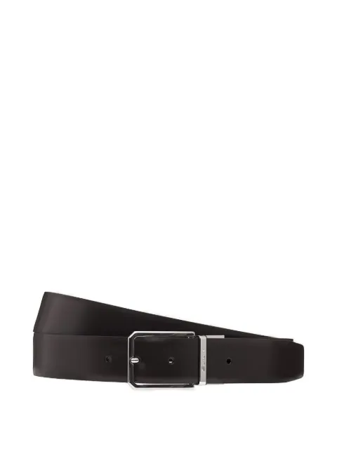 Santoni buckle-fastening leather belt