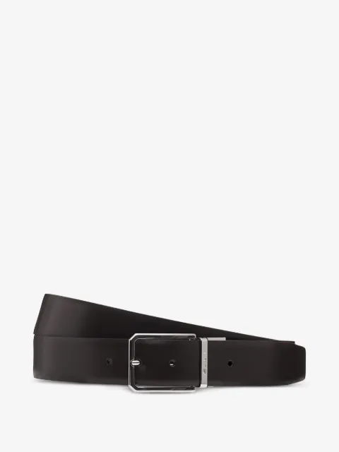 Santoni buckle-fastening leather belt