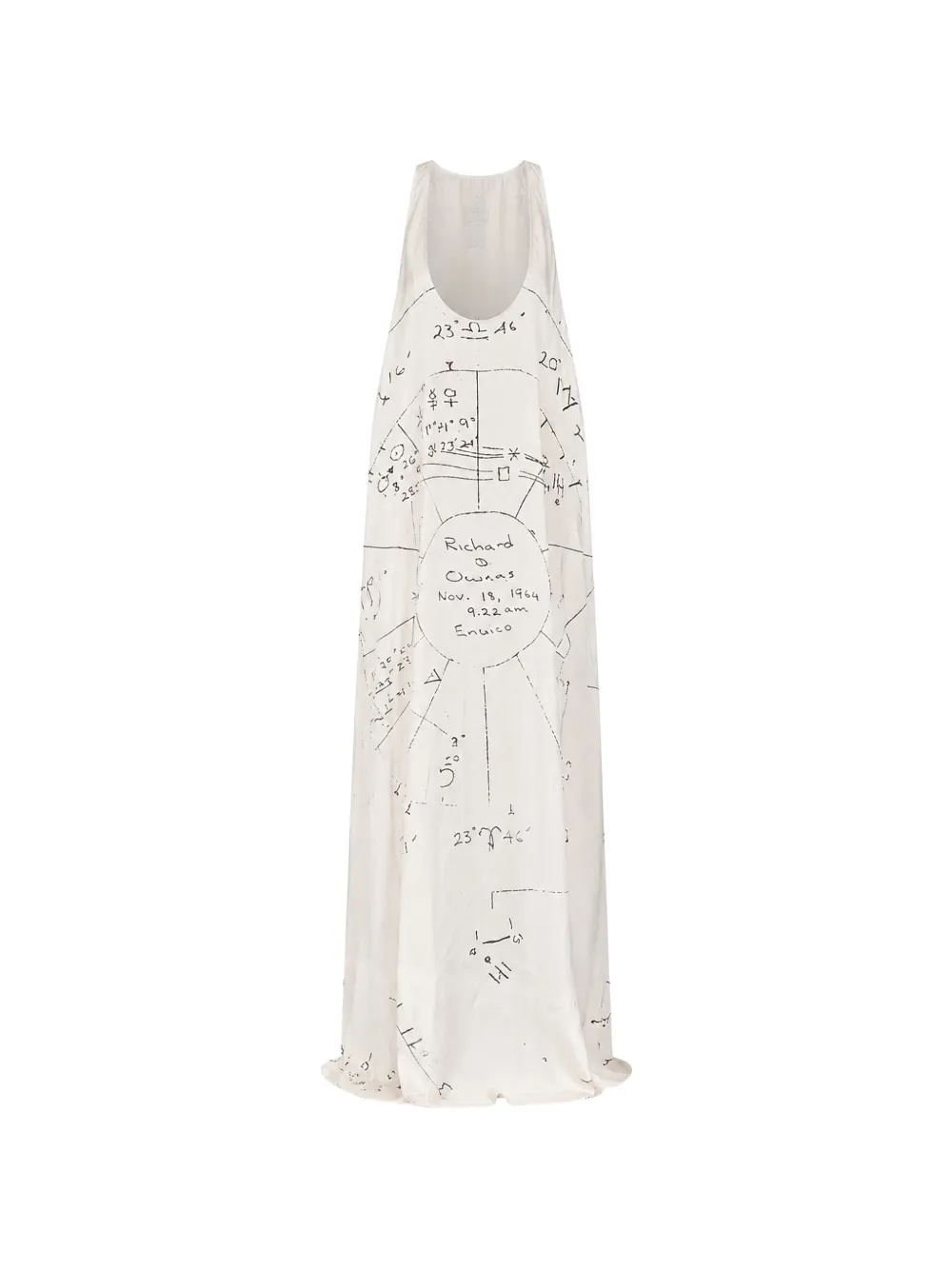 Rick Owens graphic-print sleeveless dress - Bianco