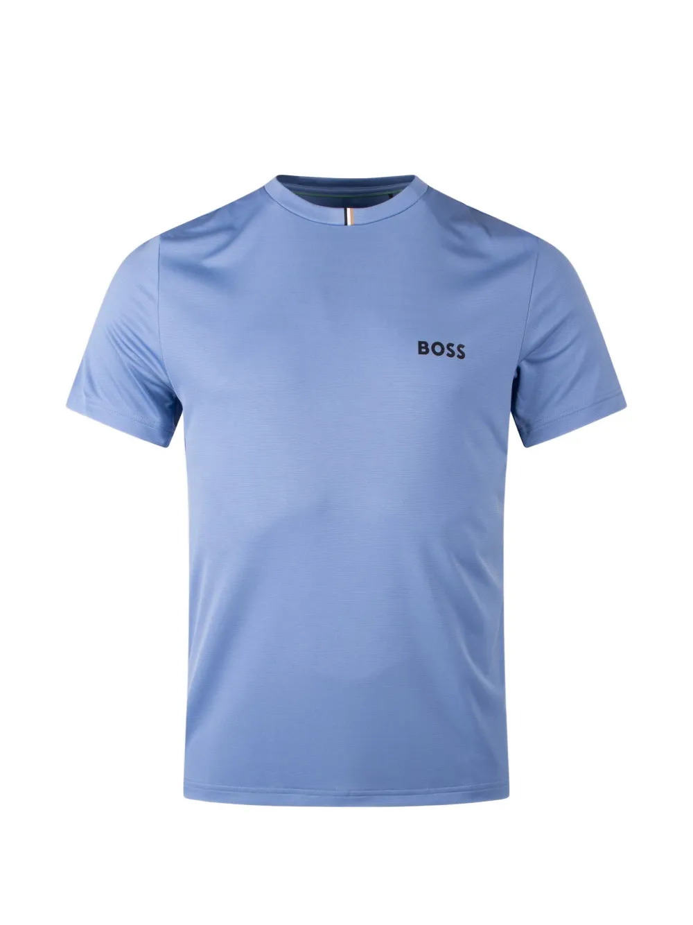 Hugo Boss Logo-print Stripe-detail T-shirt In Blue