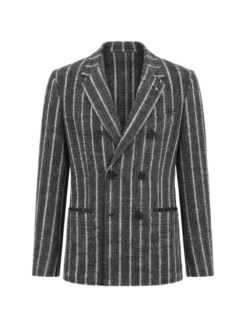Corneliani CC Collection striped double-breasted blazer