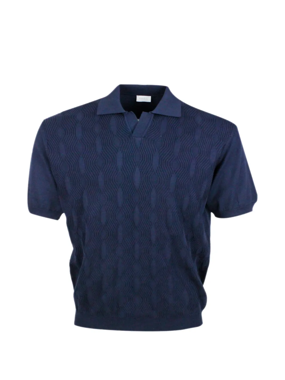 04651 / A TRIP IN A BAG Jacquard Johnny polo shirt - Blu