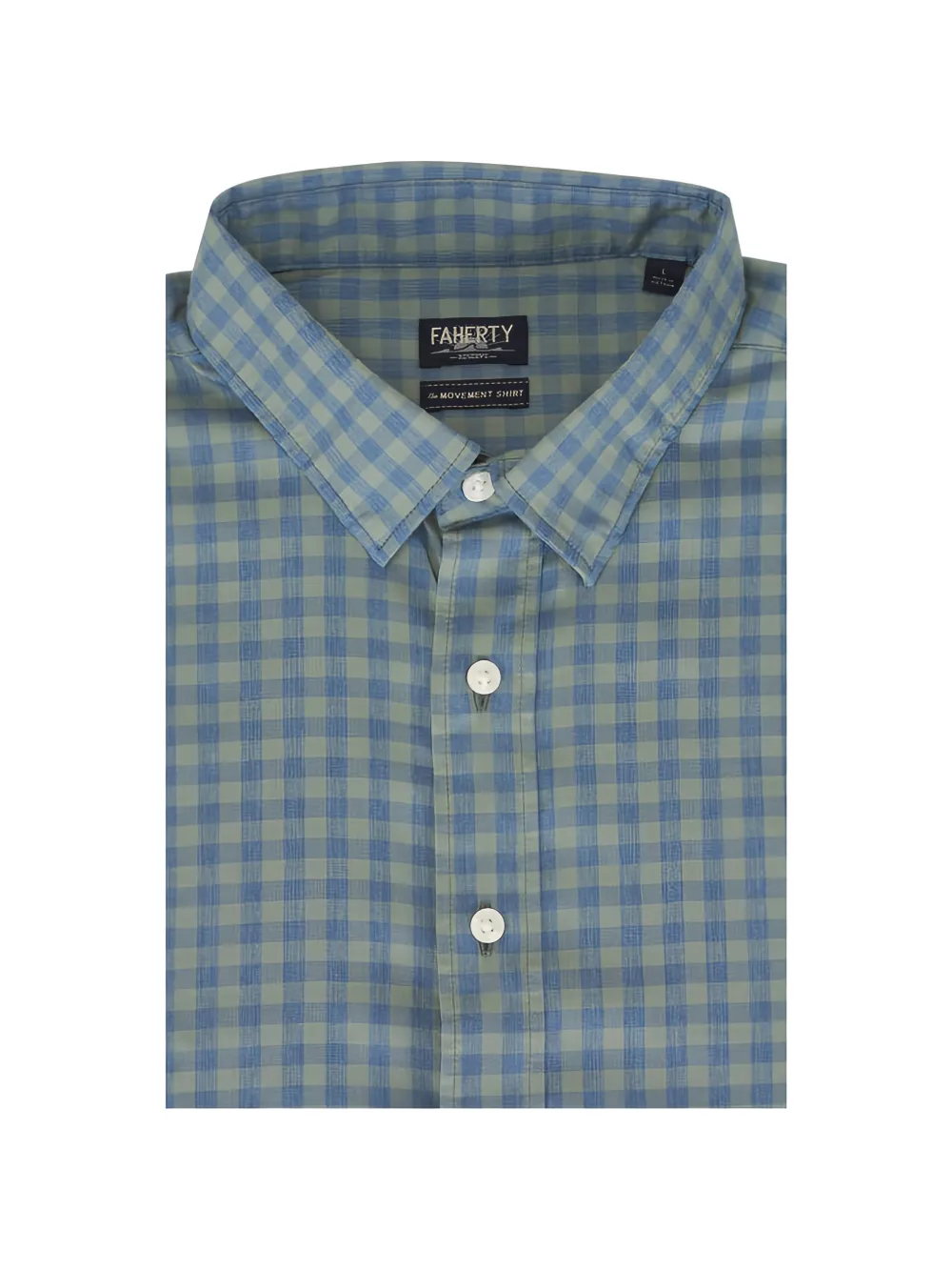 FAHERTY Movement gingham-check shirt - Blu