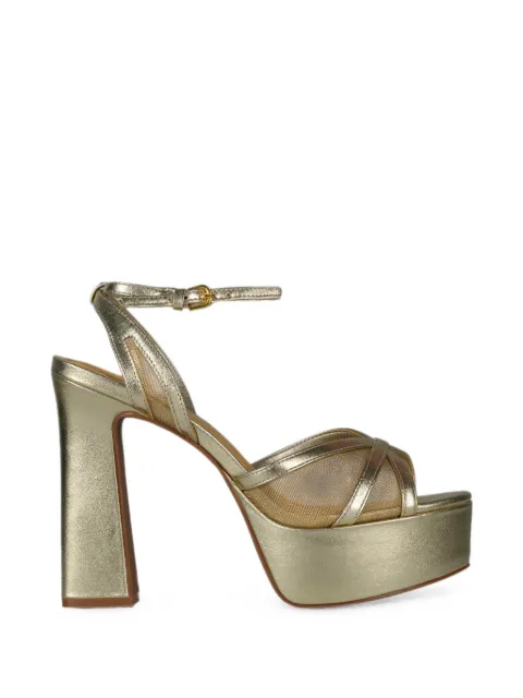 CARRANO metallic-effect mesh-panel sandals